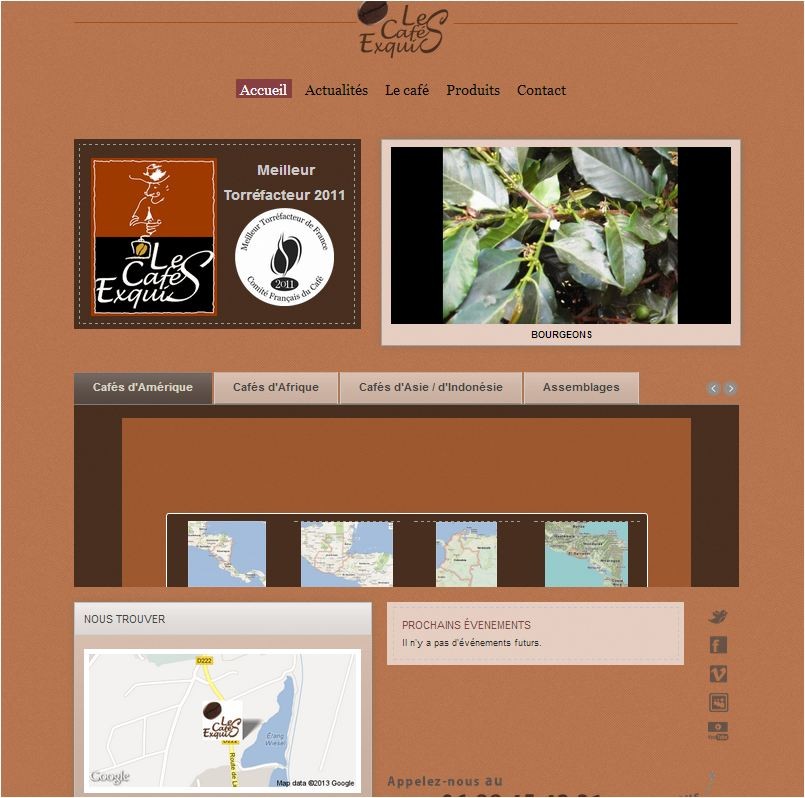 Boutique en ligne Les Cafés Exquis de vente de cafés artisanaux